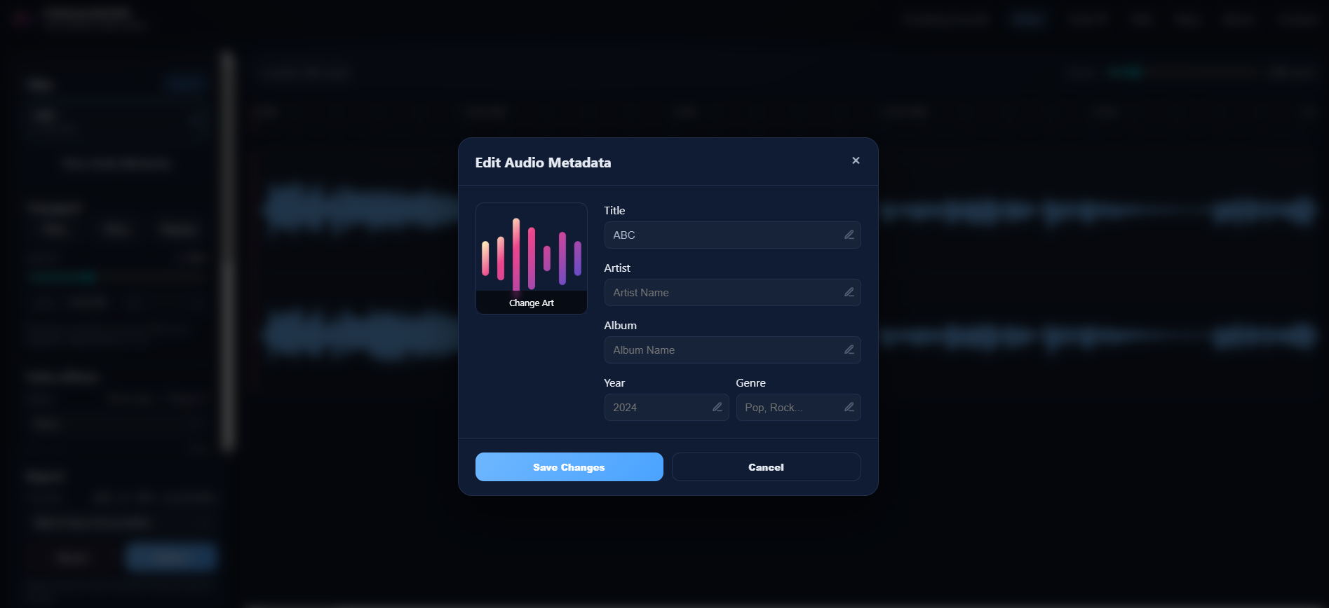 Audio editing tools and features overview in OnlineAudioEdit