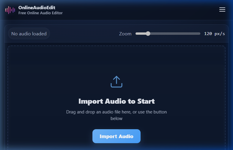 OnlineAudioEdit responsive editor for creating custom ringtones